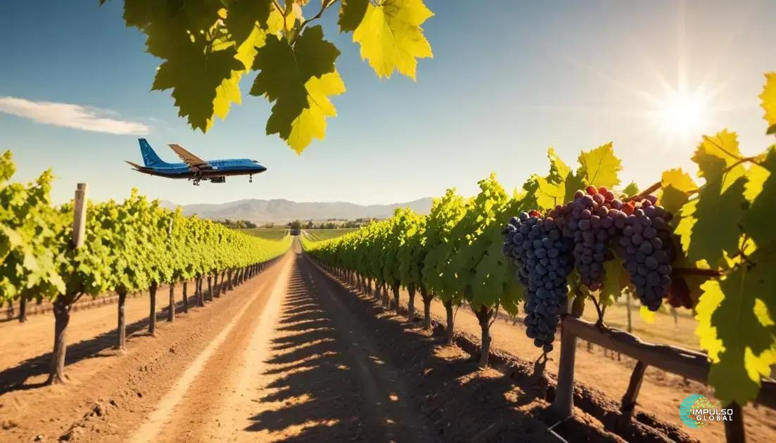 Vinhedo no aeroporto de Mendoza: um projeto único e fascinante. Vinhedo no aeroporto de Mendoza: um projeto único e fascinante.