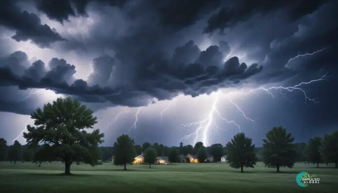 Relâmpago inédito de 829 km é registrado nos Estados Unidos Relâmpago inédito de 829 km é registrado nos Estados Unidos