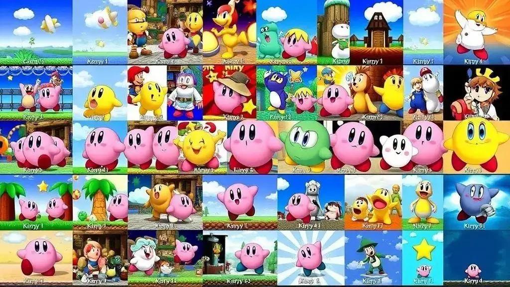 A evolução dos jogos de Kirby A evolução dos jogos de Kirby