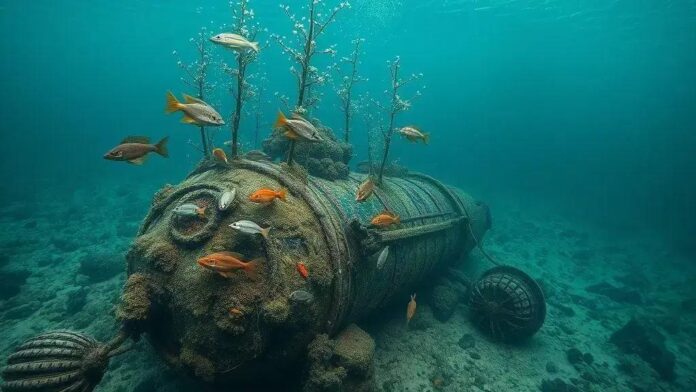 Biodiversidade surpreendente: vida marinha prospera sobre bombas nazistas