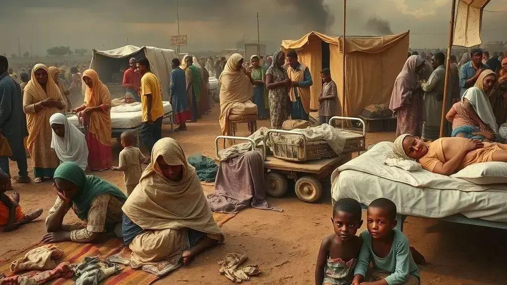 Cenário de crise humanitária em El Fasher