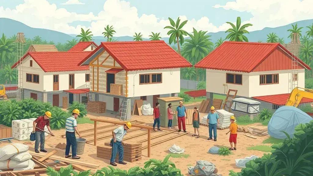 Desafios enfrentados na reconstrução de áreas afetadas