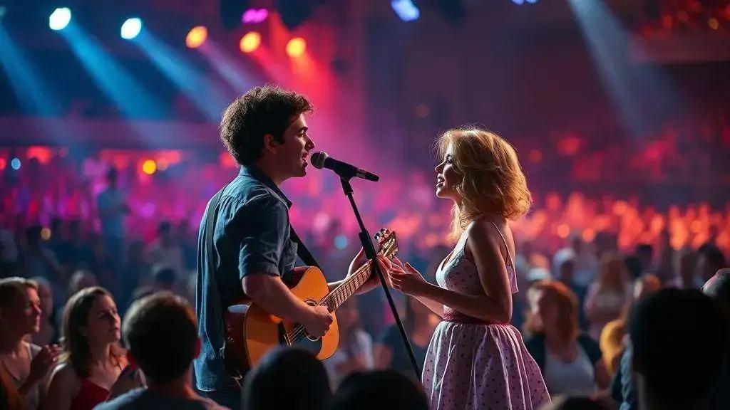 Jacob Collier e Sandy cantando juntos Jacob Collier e Sandy cantando juntos