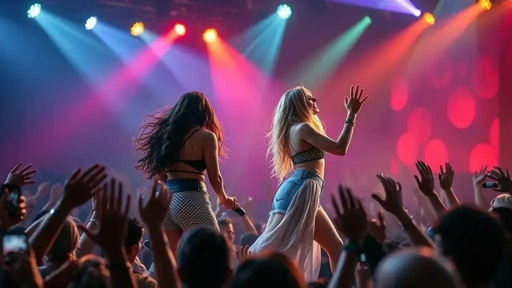 Ludmilla e Victoria Monét no palco Ludmilla e Victoria Monét no palco