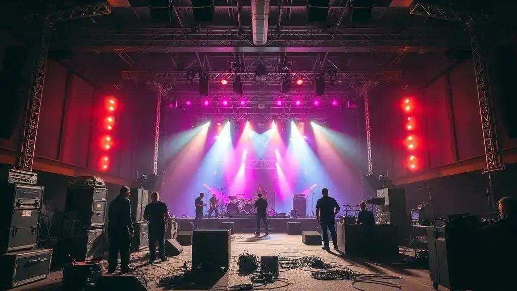 Preparativos para o show