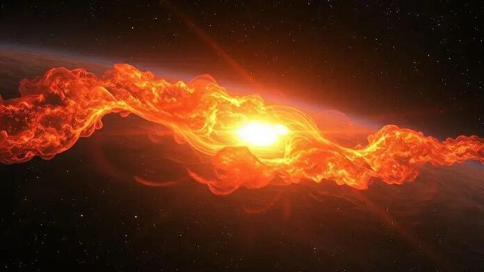 Rajadas de vento solar causam impacto no cometa SWAN R2 e auroras