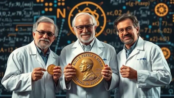 Cientistas recebem o Nobel de Física por descoberta em mecânica quântica Cientistas recebem o Nobel de Física por descoberta em mecânica quântica