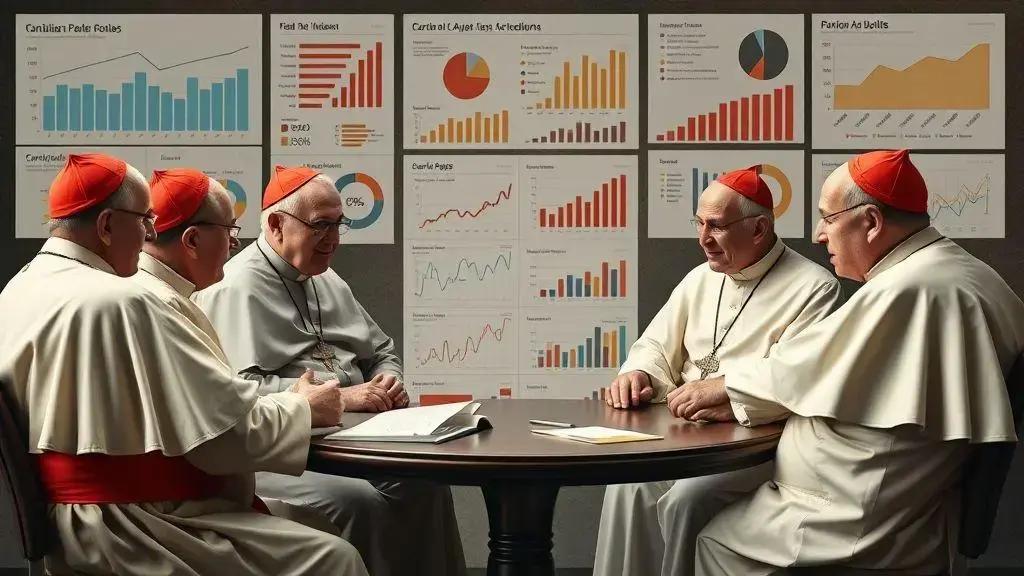 Como a influência entre cardeais foi avaliada