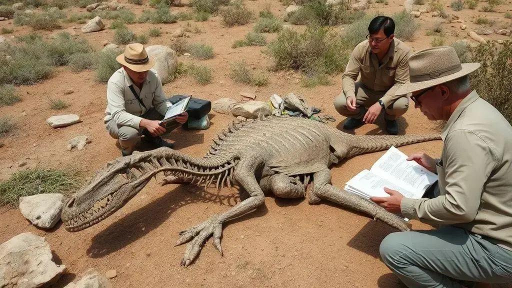 Detalhes sobre os fósseis de Edmontosaurus