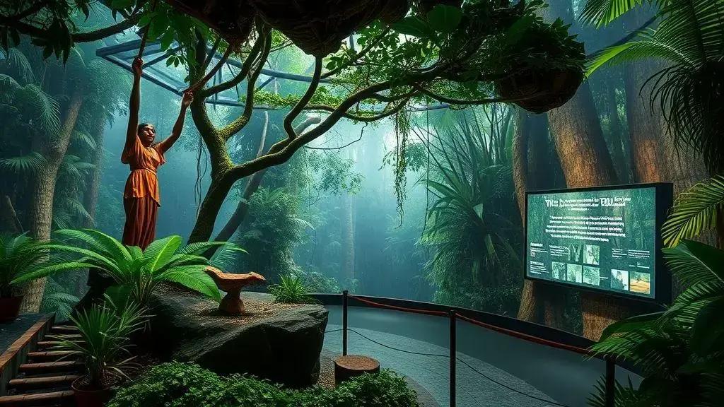 Exposição imersiva sobre a Amazônia e as tradições do povo Mura. Exposição imersiva sobre a Amazônia e as tradições do povo Mura.