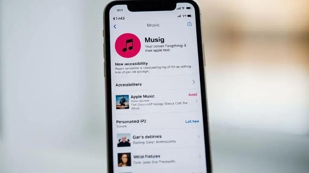 Novidade em Apple Music e Acessibilidade Novidade em Apple Music e Acessibilidade