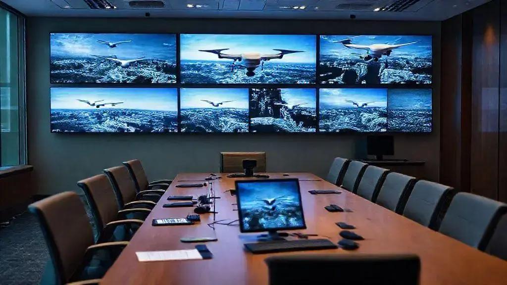 Centro integrado de controle de drones na COP30 em Belém. Centro integrado de controle de drones na COP30 em Belém.