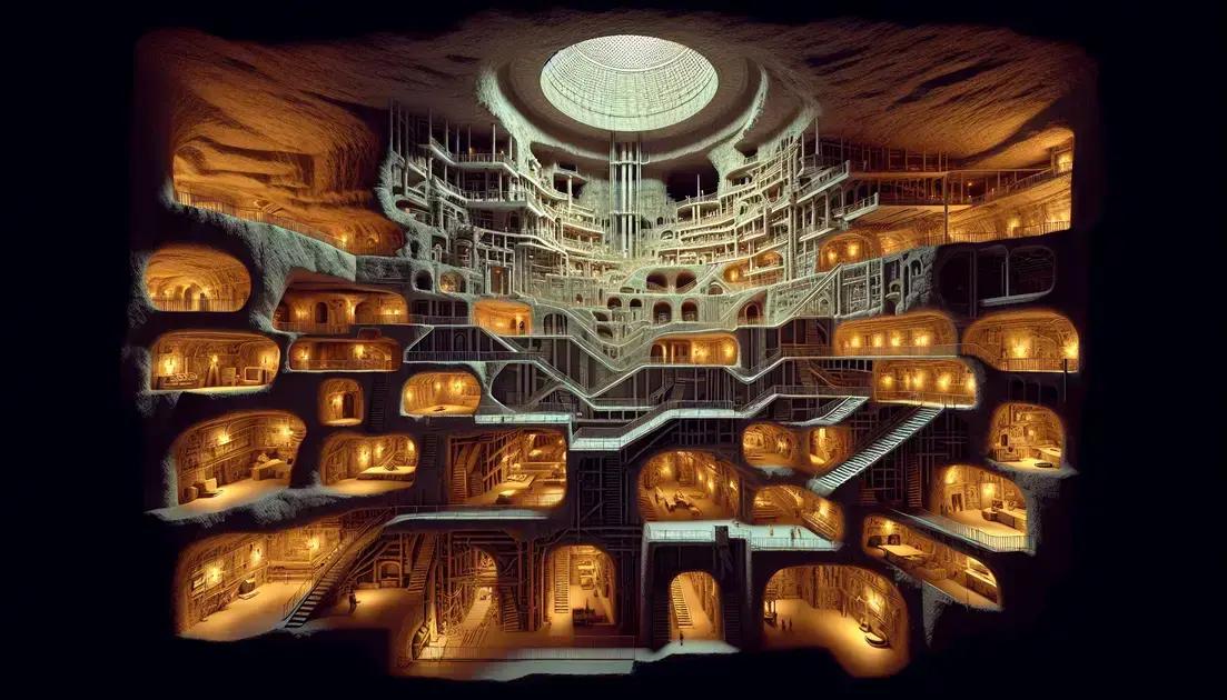 Cidade subterrânea esculpida na Turquia