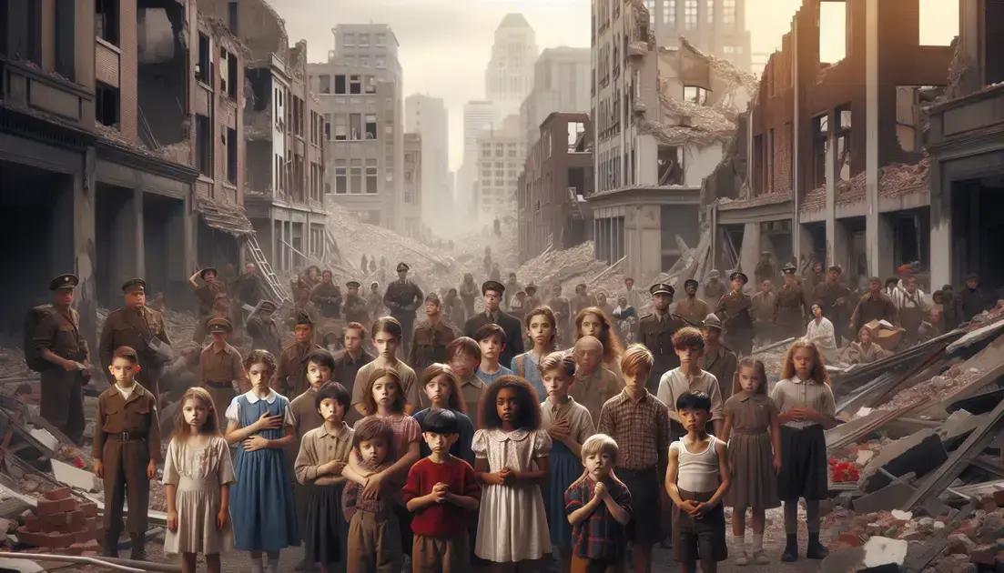 O impacto da guerra na vida das crianças e civis em 1945 O impacto da guerra na vida das crianças e civis em 1945