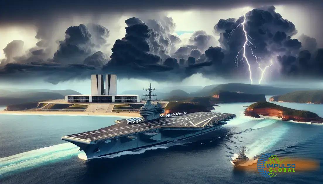 Mas esse foi o erro do ministro, pois o porta-aviões realmente está a caminho