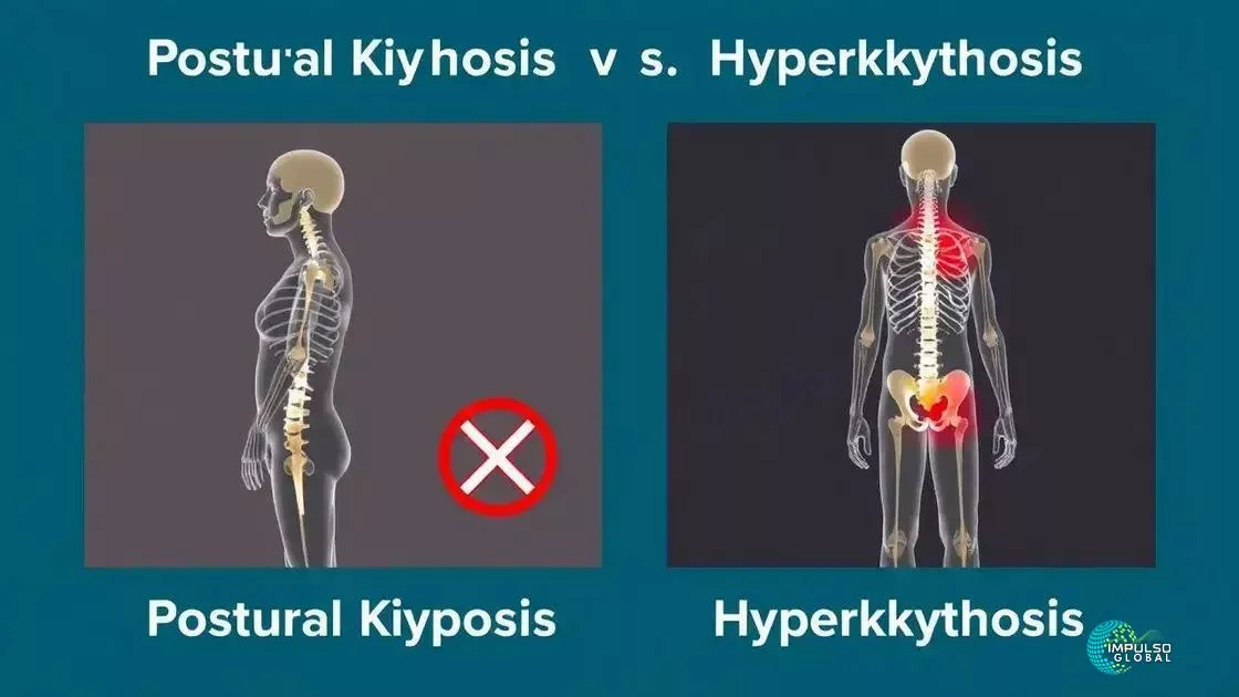 Diferença entre cifose postural e hipercifose Diferença entre cifose postural e hipercifose