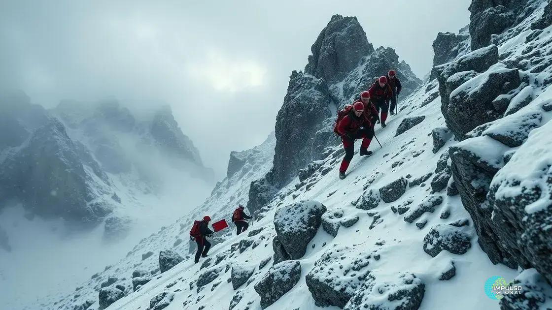 Dificuldades enfrentadas pela equipe de resgate Dificuldades enfrentadas pela equipe de resgate