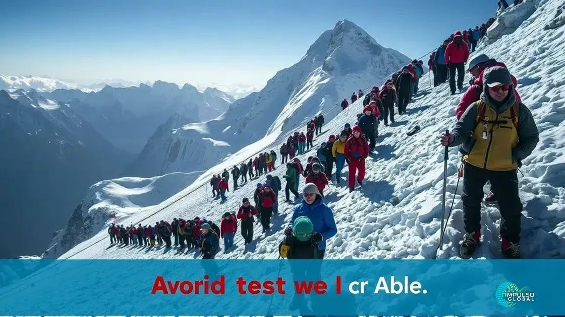 O aumento do número de alpinistas