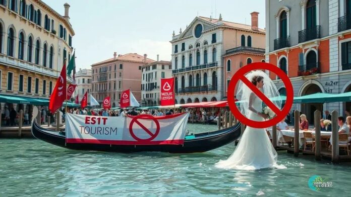 Protestos marcam o casamento de Jeff Bezos em Veneza