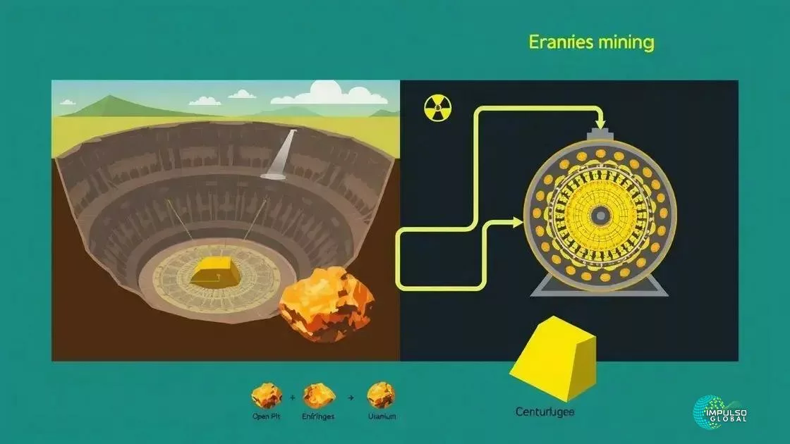 Enriquecimento e mineração de urânio