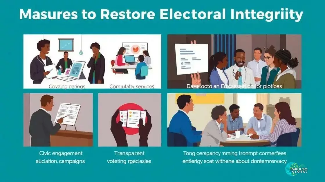 O que pode ser feito para restaurar a integridade eleitoral?