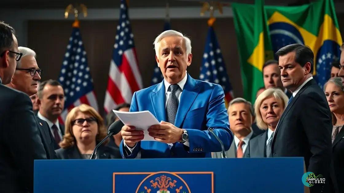 A decisão de Trump: taxação de 50% A decisão de Trump: taxação de 50%