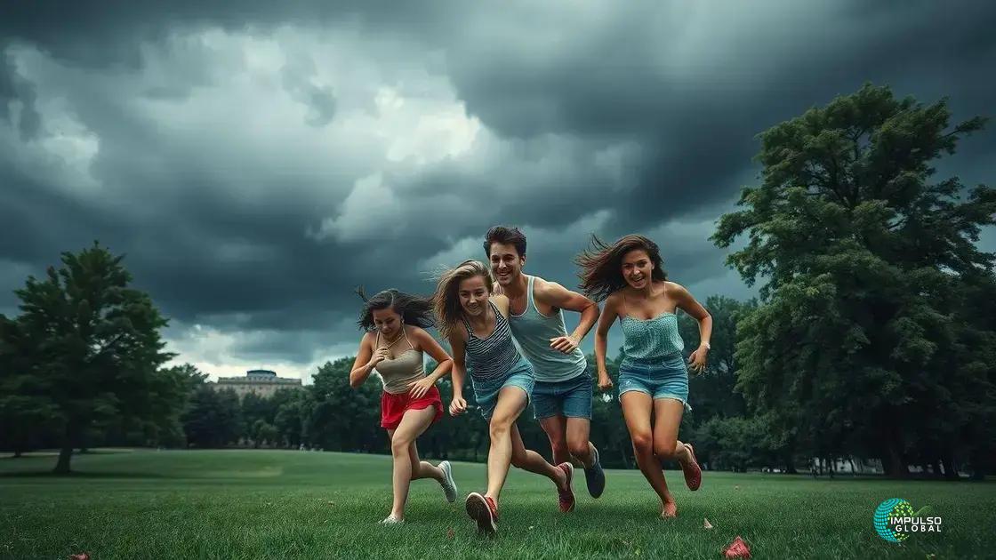 Como se proteger em áreas abertas durante tempestades Como se proteger em áreas abertas durante tempestades