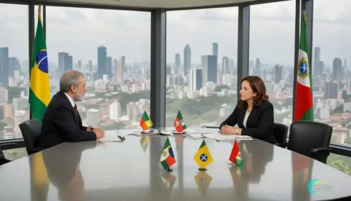 Lula e a presidente do México buscam fortalecer laços comerciais Lula e a presidente do México buscam fortalecer laços comerciais